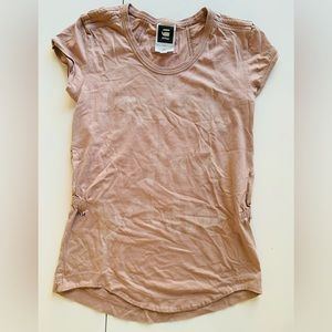 G Star Raw Women's T-Shirt Pink Force RT Cap Sleeve Cotton Pullover Top Size XS